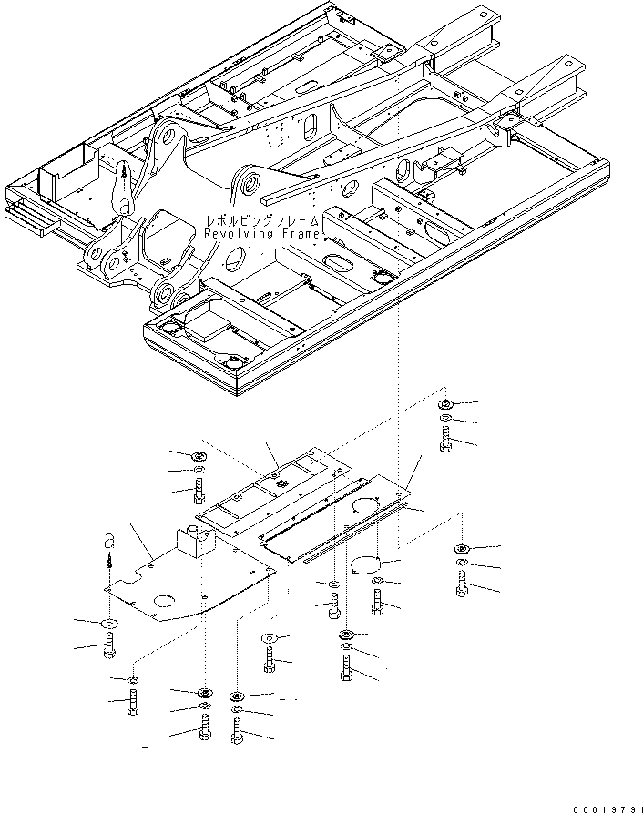 Excavators Komatsu / PC400-7(-50) S/N Y400001-UP(ZEPB000901) / UNDER COVER (HEAVY DUTY) (REVOLVING FRAME) (REFUELLING PUMP) (R.H.)(|ZM00055 : |ZM00055)