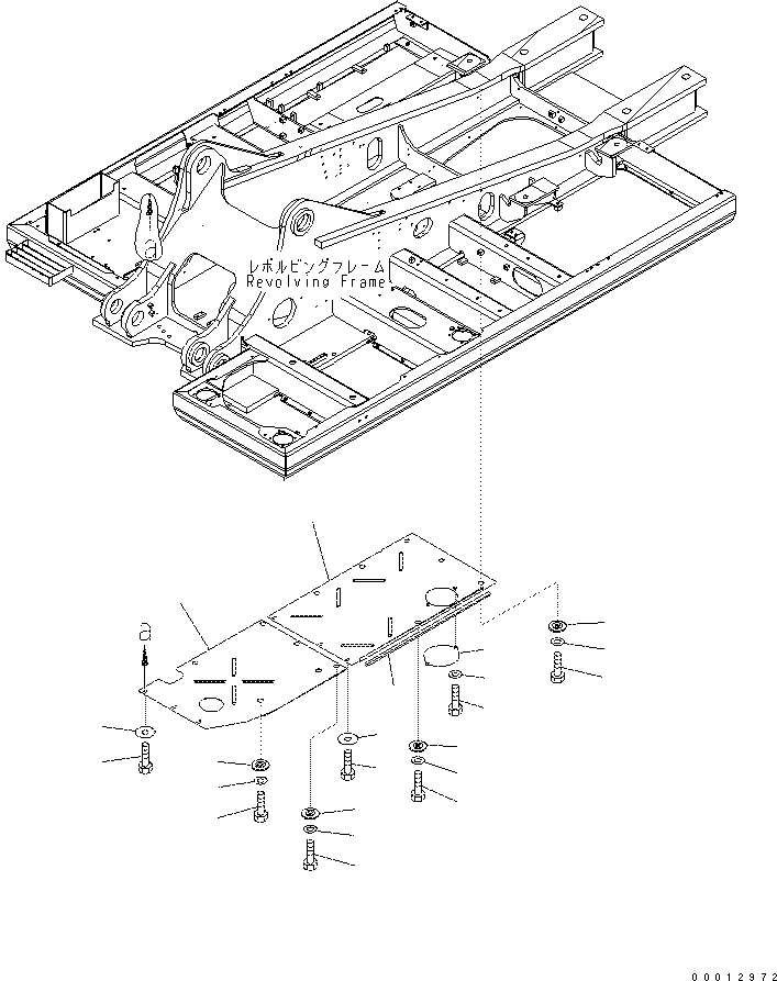 Excavators Komatsu / PC400-7(-50) S/N Y400001-UP(ZEPB000901) / UNDER COVER (REVOLVING FRAME) (R.H.)(|ZM00058 : |ZM00058)