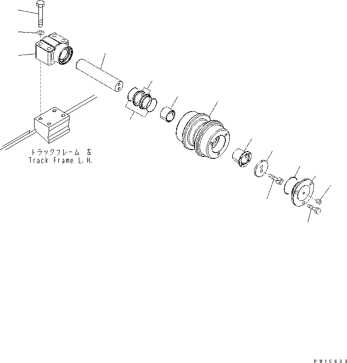 Excavators Komatsu / PC400-7(-50) S/N Y400001-UP(ZEPB000901) / CARRIER ROLLER(|ZR00012 : |ZR00012)