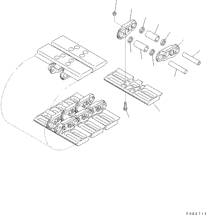 Excavators Komatsu / PC400-7(-50) S/N Y400001-UP(ZEPB000901) / TRACK SHOE (FLAT TYPE SHOE) (700MM WIDTH) (GREASE SEALED TYPE) (92 SET)(|ZR00026 : |ZR00026)