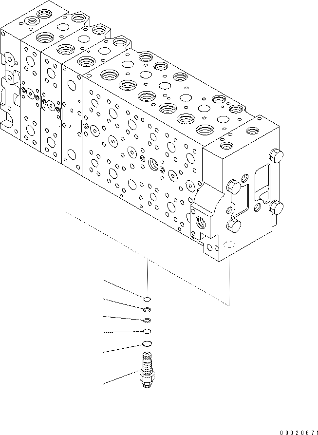 Excavators Komatsu / PC400LC-7 S/N Y400001-UP(ZEPB1001) / CONTROL VALVE (2-ACTUATOR) (8/25)(|ZY00314 : |ZY00314)
