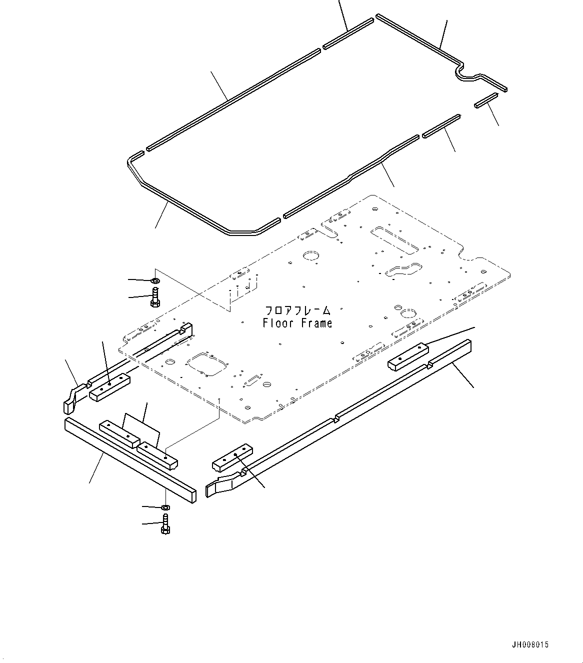 Excavators Komatsu / PC220-8M0 S/N Y221001-UP(ZEPB401) / CAB (WITH 1-ADDITIONAL ACTUATOR PIPING,ACCUMULATOR,AUTO AIR CONDITIONER) (FLOOR,SEAL)(|ZK00645 : |ZK00645)