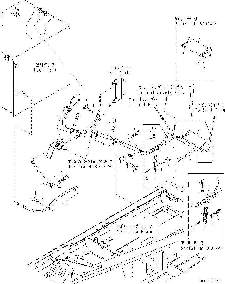 Excavators Komatsu / PC400-7(-50) S/N Y400001-UP(ZEPB901) / FUEL PIPING (2/2)(|ZD00008 : |ZD00008)