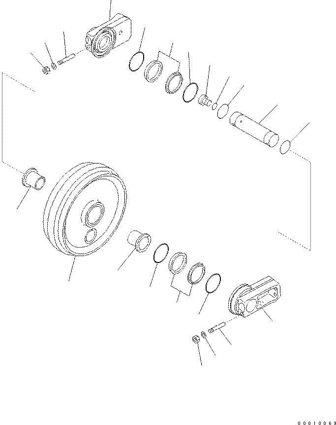 Excavators Komatsu / PC400-7(-50) S/N Y400001-UP(ZEPB901) / FRONT IDLER AND CUSHION (FRONT IDLER)(|ZR00006 : |ZR00006)