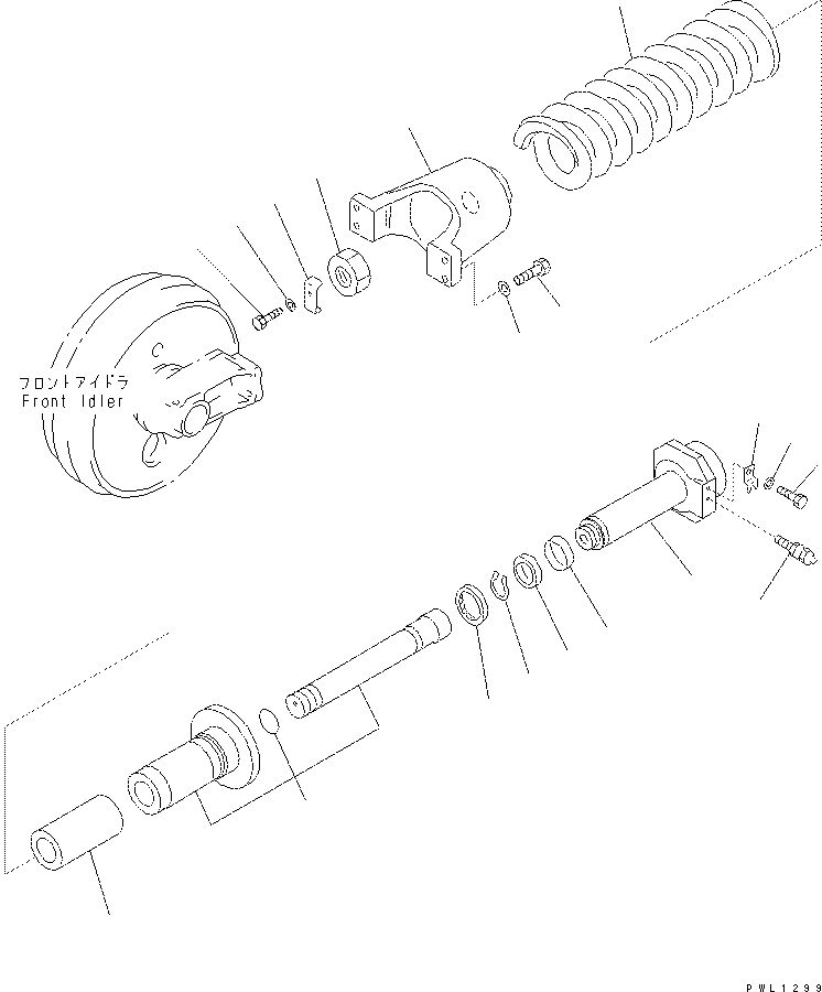 Excavators Komatsu / PC400-7(-50) S/N Y400001-UP(ZEPB901) / FRONT IDLER AND CUSHION (IDLER CUSHION)(|ZR00002 : |ZR00002)