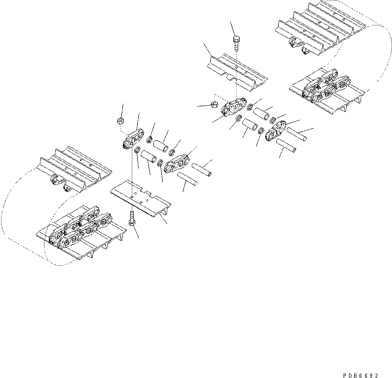 Excavators Komatsu / PC400-7(-50) S/N Y400001-UP(ZEPB901) / TRACK SHOE (SINGLE GROUSER SHOE ) (850MM WIDTH) (GREASE SEALED TYPE) (98 SET)(|ZR00025 : |ZR00025)