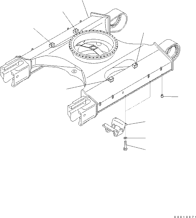 Excavators Komatsu / PC400-7(-50) S/N Y400001-UP(ZEPB901) / TRACK FRAME (CENTER GUARD) (SN )(|ZR00027 : |ZR00027)