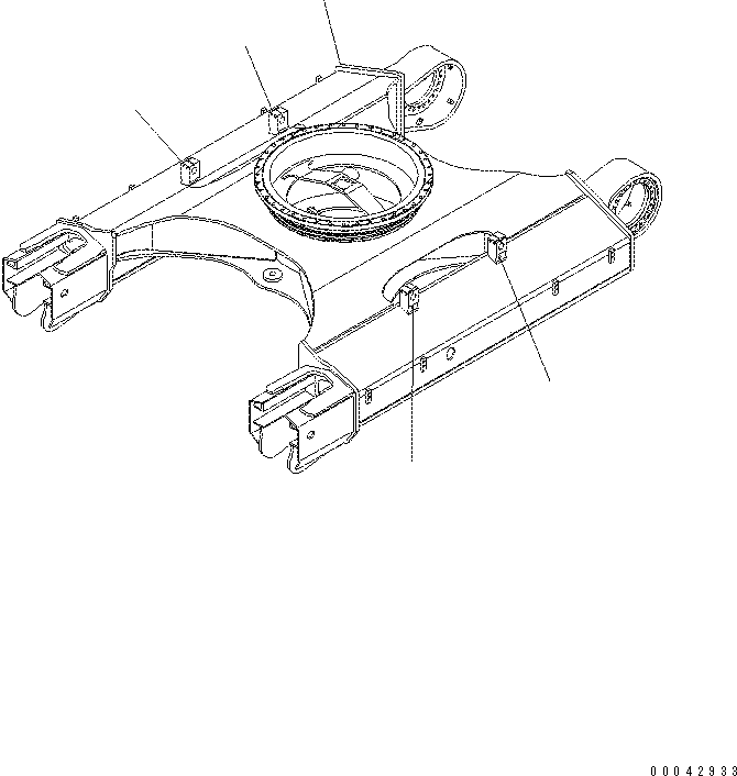 Excavators Komatsu / PC400-7(-50) S/N Y400001-UP(ZEPB901) / TRACK FRAME (FRAME) (WITH UNDER COVER) (SN )(|ZR00048 : |ZR00048)