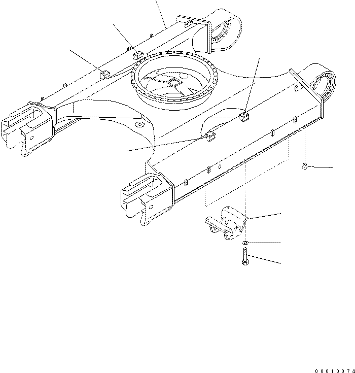 Excavators Komatsu / PC400-7(-50) S/N Y400001-UP(ZEPB901) / TRACK FRAME (CENTER GUARD) (SN )(|ZR00029 : |ZR00029)