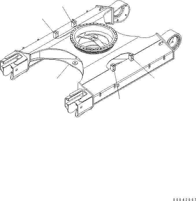 Excavators Komatsu / PC400-7(-50) S/N Y400001-UP(ZEPB901) / TRACK FRAME (FRAME) (WITH UNDER COVER)  (SN )(|ZR00053 : |ZR00053)