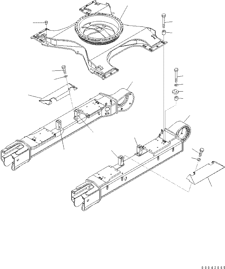 Excavators Komatsu / PC400-7(-50) S/N Y400001-UP(ZEPB901) / TRACK FRAME (VARIABLE GAUGE) (WITH UNDER COVER)(|ZR00054 : |ZR00054)