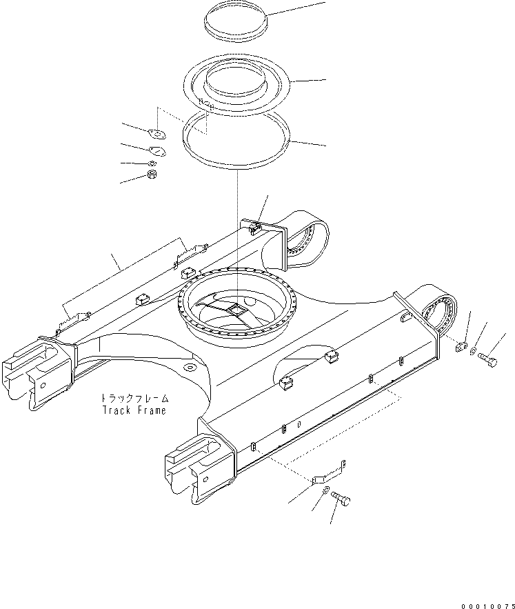 Excavators Komatsu / PC400-7(-50) S/N Y400001-UP(ZEPB901) / TRACK FRAME (GREASE BATH AND STEP)  (SN )(|ZR00072 : |ZR00072)