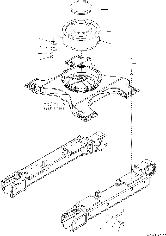 Excavators Komatsu / PC400-7(-50) S/N Y400001-UP(ZEPB901) / TRACK FRAME (VARIABLE GAUGE) (GREASE BATH AND STEP)(|ZR00064 : |ZR00064)