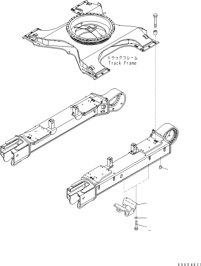 Excavators Komatsu / PC400-7(-50) S/N Y400001-UP(ZEPB901) / TRACK FRAME (VARIABLE GAUGE) (CENTER GUARD) (SN )(|ZR00065 : |ZR00065)