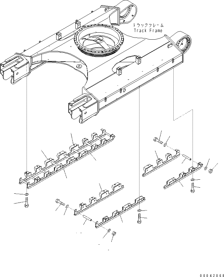 Excavators Komatsu / PC400-7(-50) S/N Y400001-UP(ZEPB901) / TRACK FRAME (FULL ROLLER GUARD) (SN )(|ZR00067 : |ZR00067)