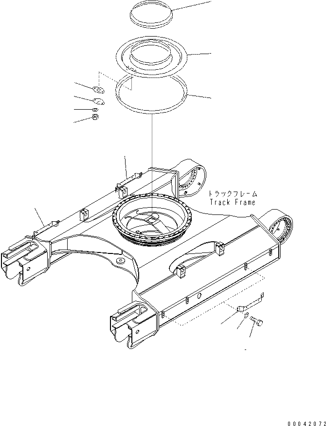 Excavators Komatsu / PC400-7(-50) S/N Y400001-UP(ZEPB901) / TRACK FRAME (GREASE BATH AND STEP) (SN )(|ZR00073 : |ZR00073)