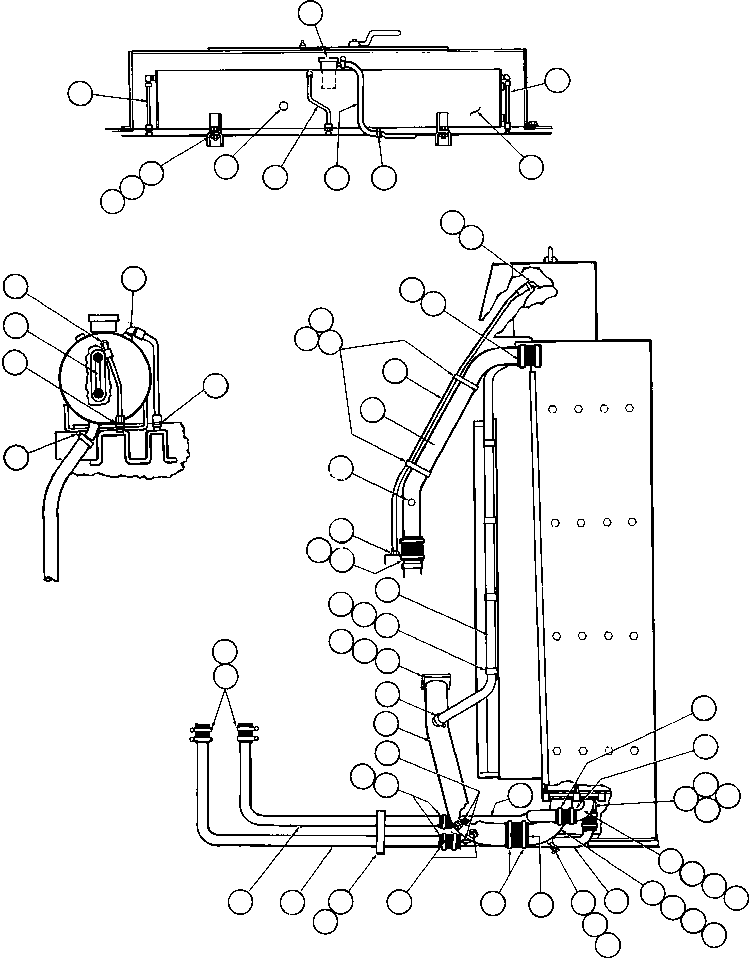 Dump Trucks Komatsu / AFE32-Q 830E S/N 31662-31663 & 31692-31693  COAL & ALLIED(afe32-q) / RADIATOR & SURGE TANK PIPING(026 : 40250)
