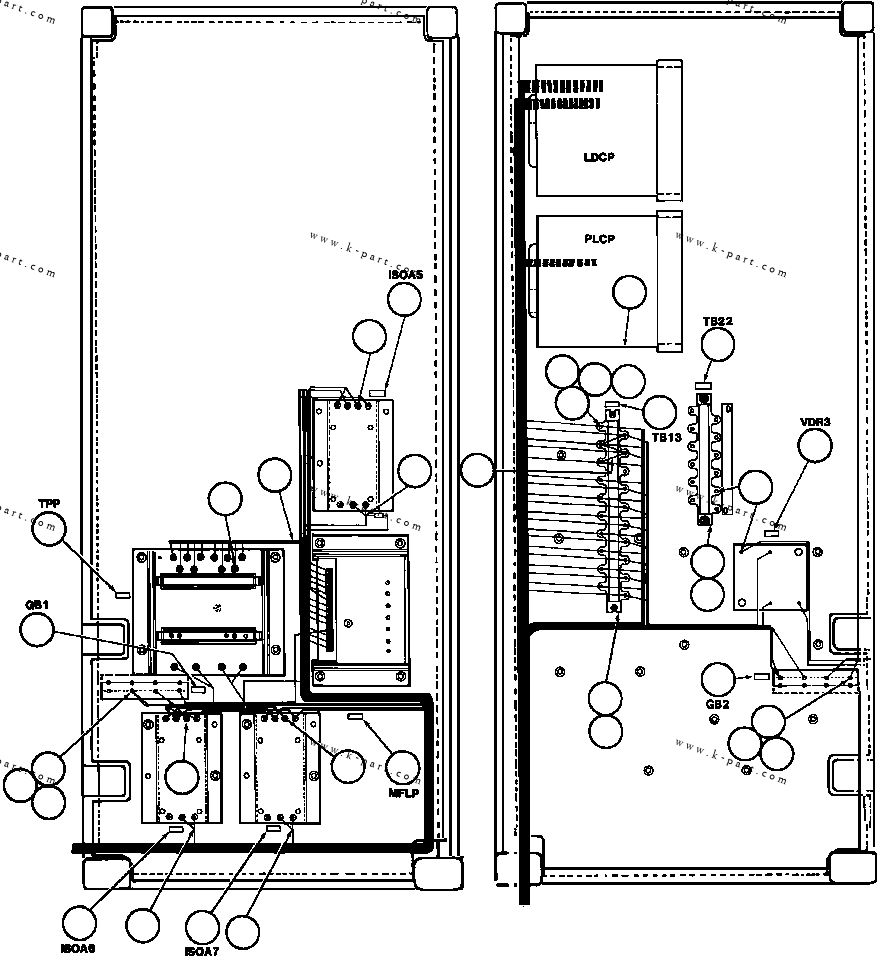 Dump Trucks Komatsu / AFE32-Q 830E S/N 31662-31663 & 31692-31693  COAL & ALLIED(afe32-q) / CONTROL CABINET WIRING - 5(222 : 40199)