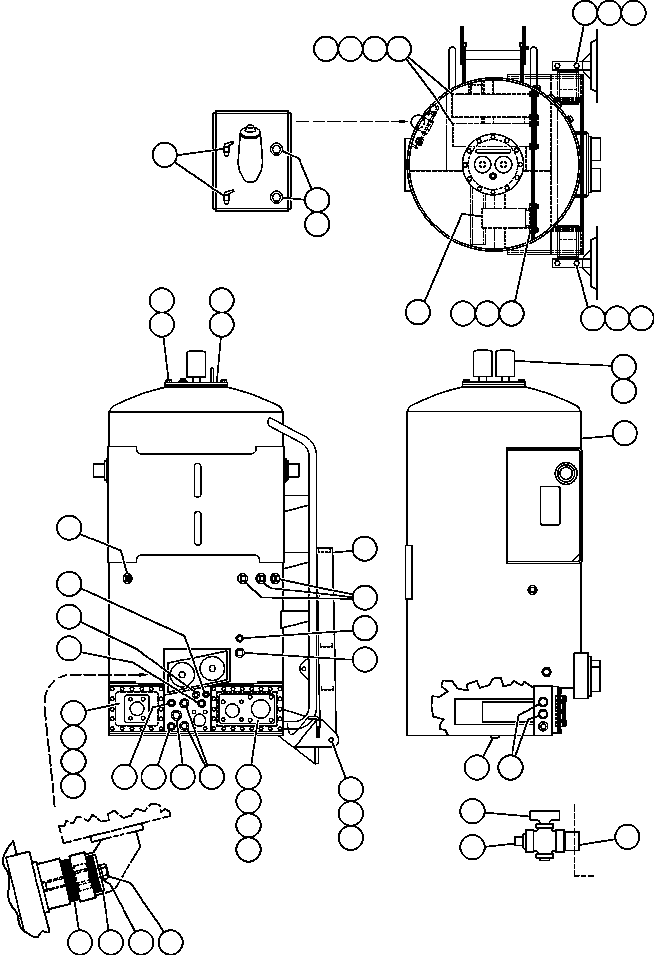 Dump Trucks Komatsu / AFE32-Q 830E S/N 31662-31663 & 31692-31693  COAL & ALLIED(afe32-q) / HYDRAULIC TANK ASSEMBLY INSTALLATION(360 : 40225)