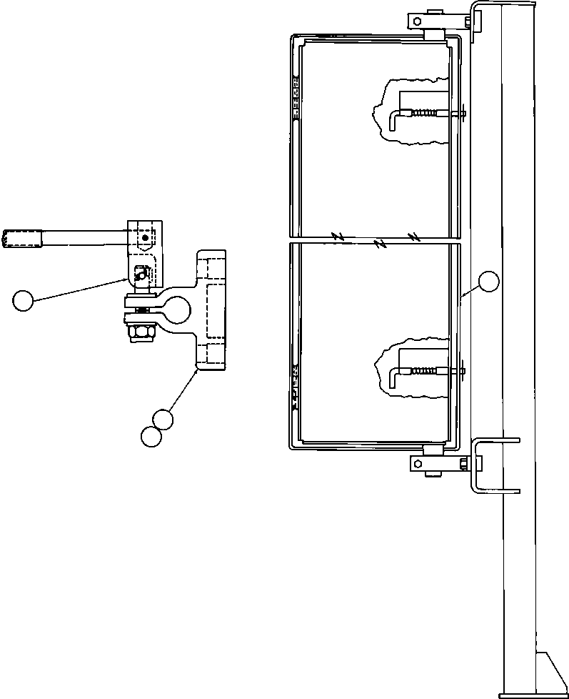 Komatsu parts book diagram for AFE42-J 630E S/N 32081-32084 MT. LEYSHON: MIRROR INSTL
