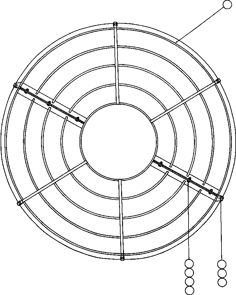 Komatsu parts book diagram for AFE42-J 630E S/N 32081-32084 MT. LEYSHON: FAN GUARD INSTL