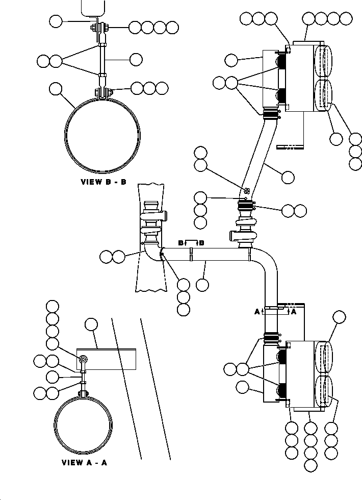 Komatsu parts book diagram for AFE42-J 630E S/N 32081-32084 MT. LEYSHON: AIR CLEANER PIPING & INSTL