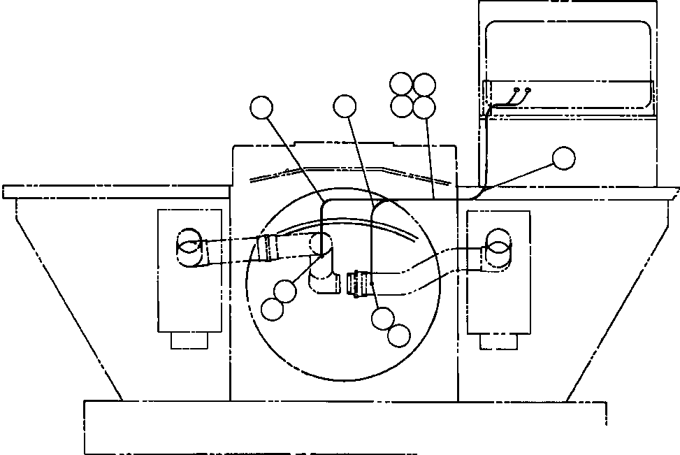 Komatsu parts book diagram for AFE42-J 630E S/N 32081-32084 MT. LEYSHON: AIR CLEANER SERVICE INDICATOR PIPING & INSTL