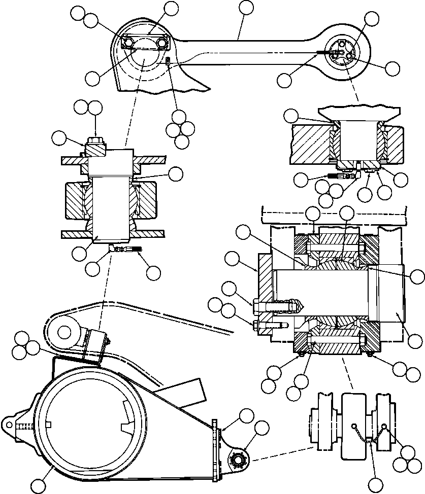 Komatsu parts book diagram for AFE42-J 630E S/N 32081-32084 MT. LEYSHON: DRIVE AXLE & MOUNTING