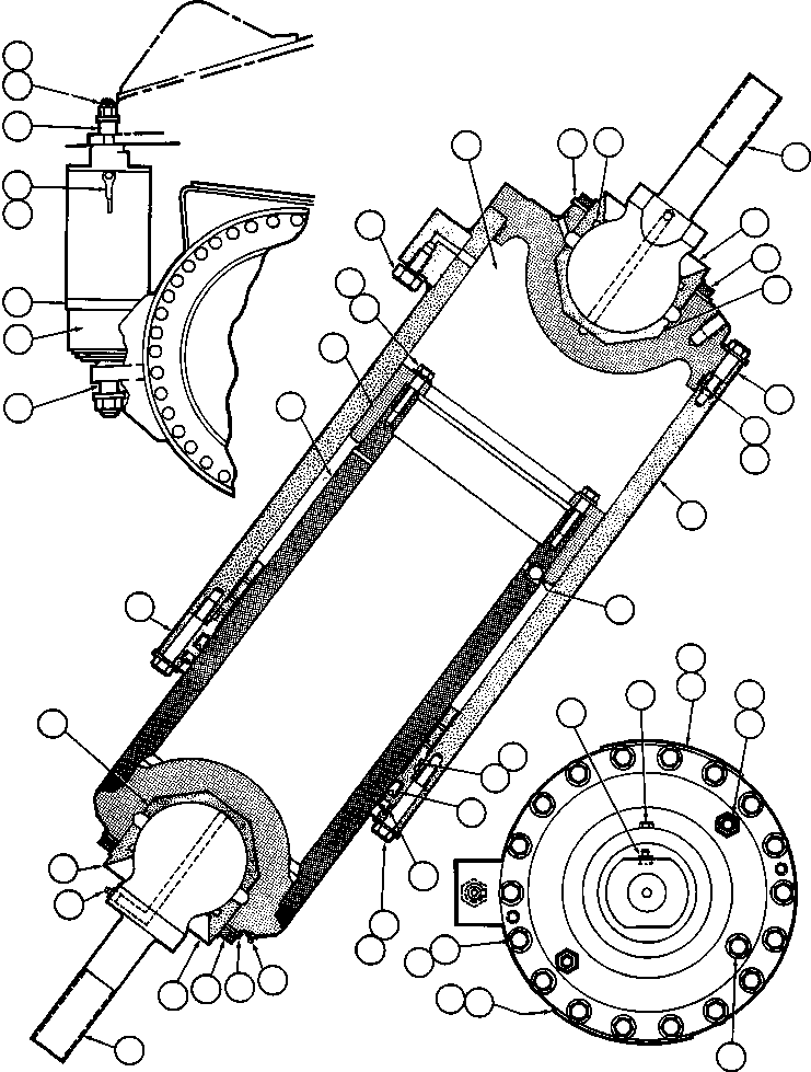 Komatsu parts book diagram for AFE42-J 630E S/N 32081-32084 MT. LEYSHON: REAR SUSPENSION & MOUNTING