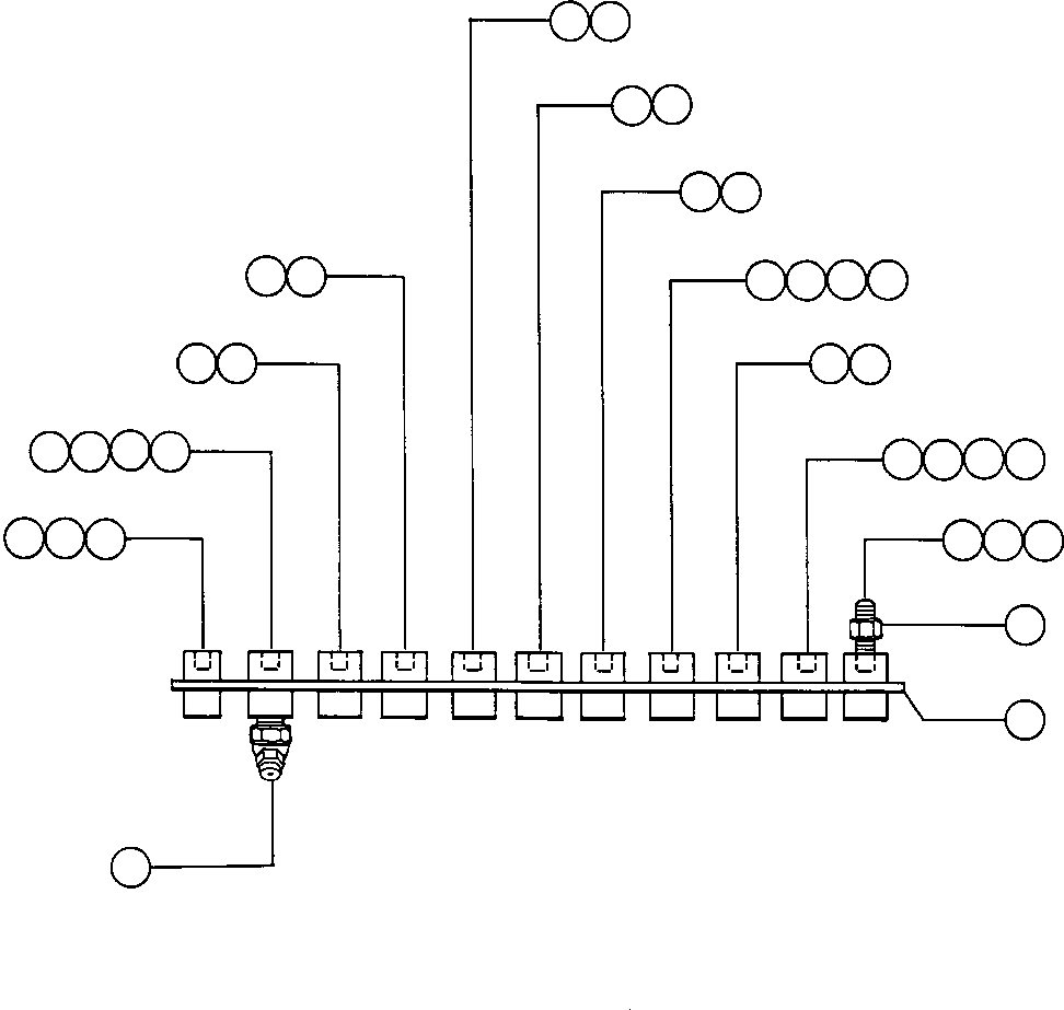 Komatsu parts book diagram for AFE42-J 630E S/N 32081-32084 MT. LEYSHON: REAR LUBRICATION GROUP