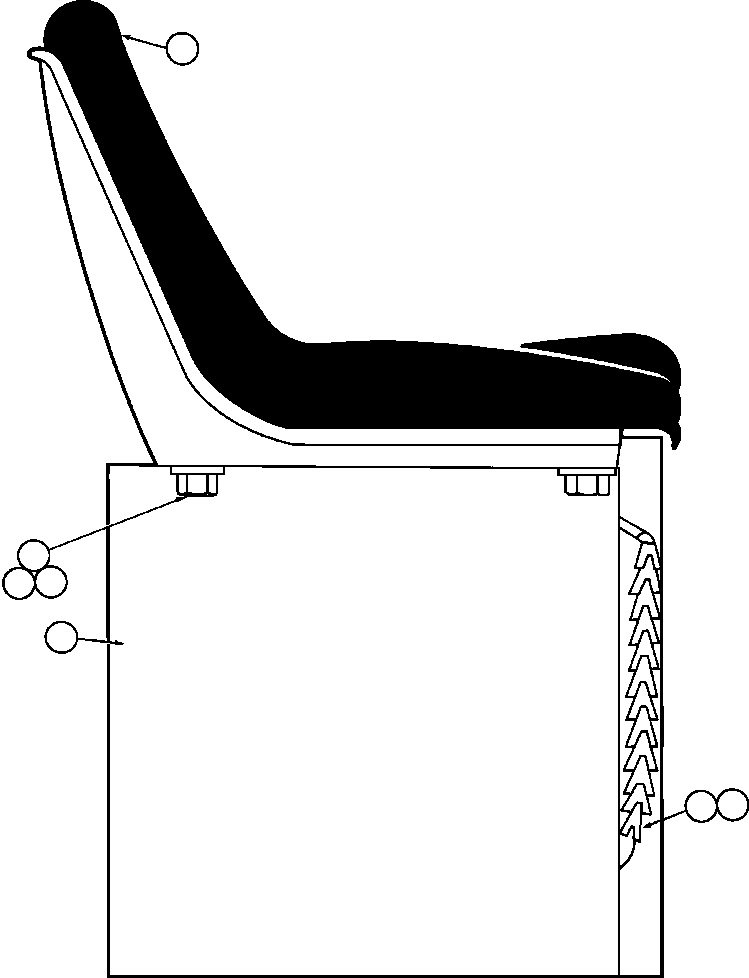 Komatsu parts book diagram for AFE42-J 630E S/N 32081-32084 MT. LEYSHON: PASSENGER SEAT INSTL