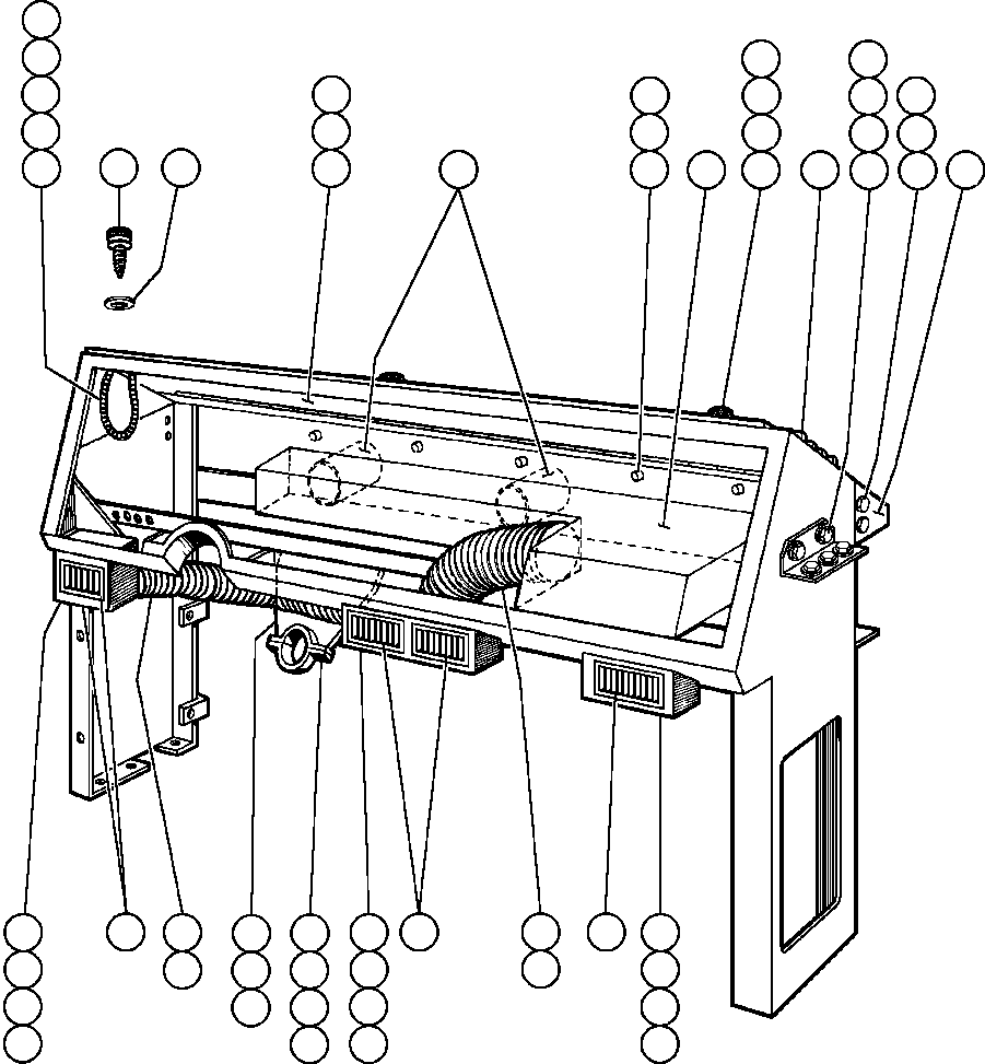 Komatsu parts book diagram for AFE42-J 630E S/N 32081-32084 MT. LEYSHON: CONSOLE ASSM (PB7515)