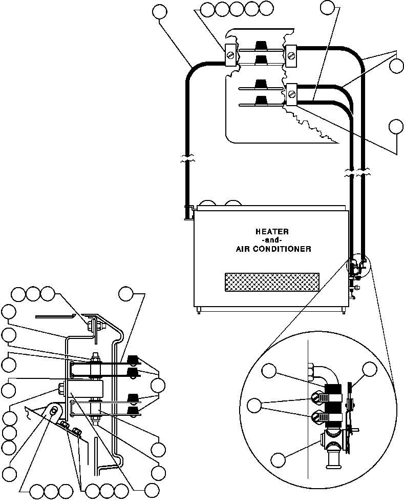 Komatsu parts book diagram for AFE42-J 630E S/N 32081-32084 MT. LEYSHON: HEATER & AIR CONDITIONER CONTROLS