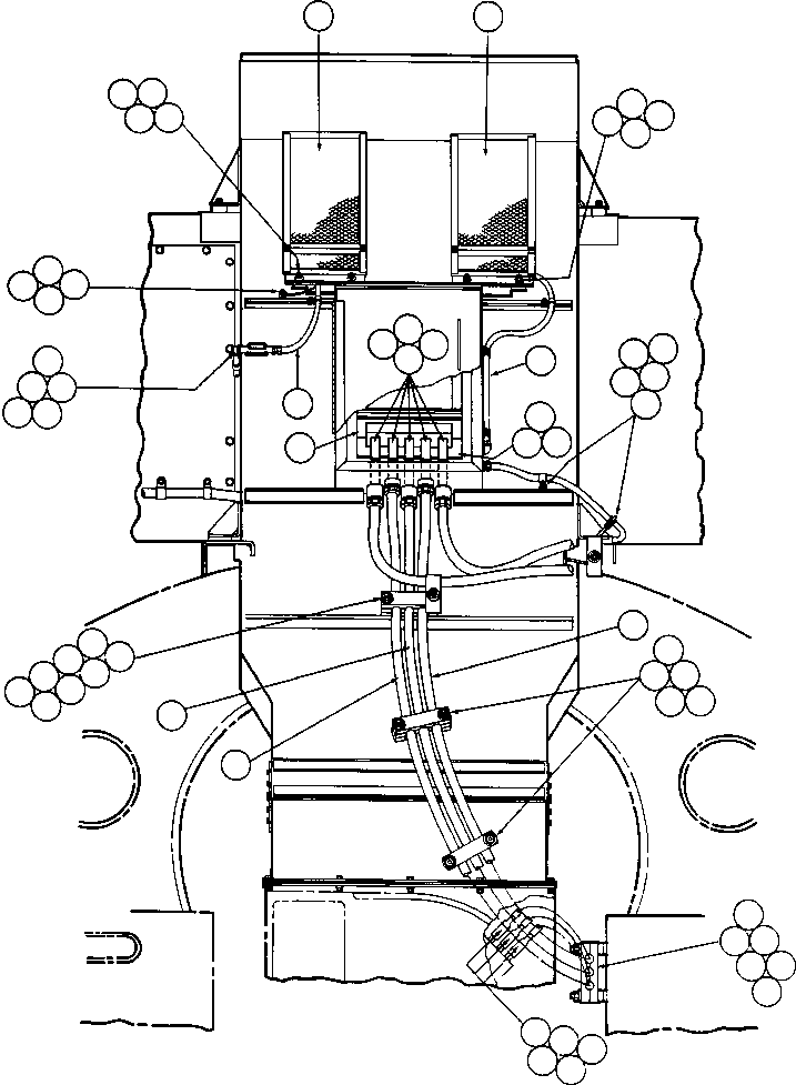 Komatsu parts book diagram for AFE42-J 630E S/N 32081-32084 MT. LEYSHON: BLOWER INLET WIRING