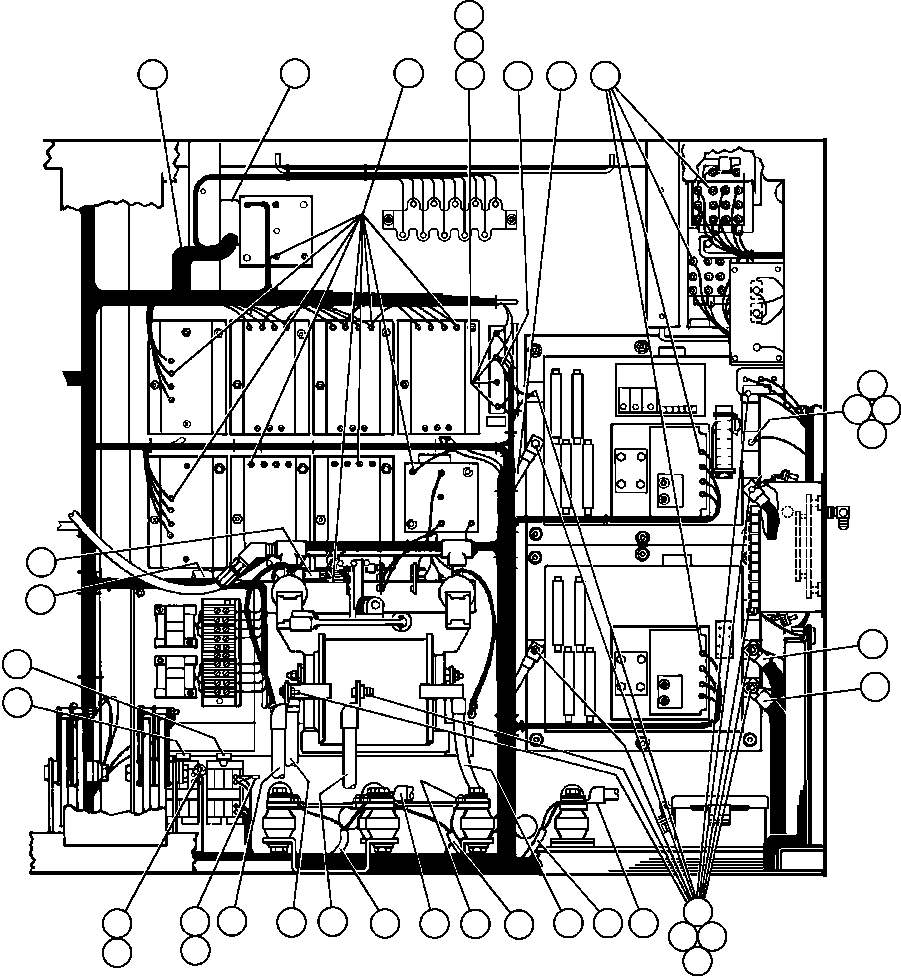 Komatsu parts book diagram for AFE42-J 630E S/N 32081-32084 MT. LEYSHON: CONTROL CABINET WIRING - 3