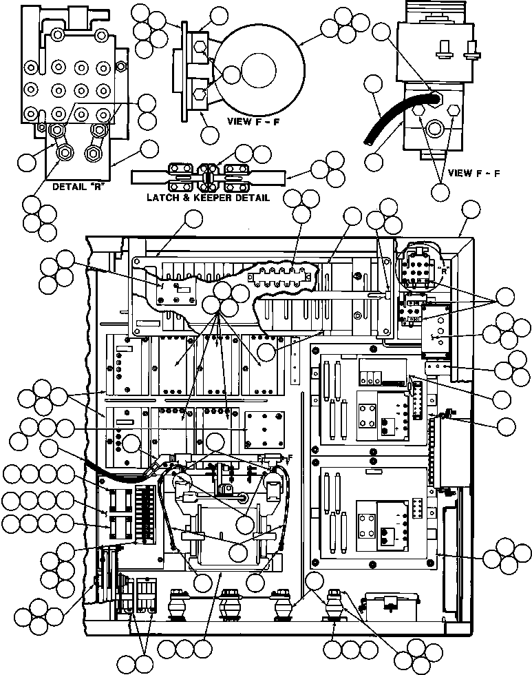 Komatsu parts book diagram for AFE42-J 630E S/N 32081-32084 MT. LEYSHON: CONTROL CABINET ASSM - 1