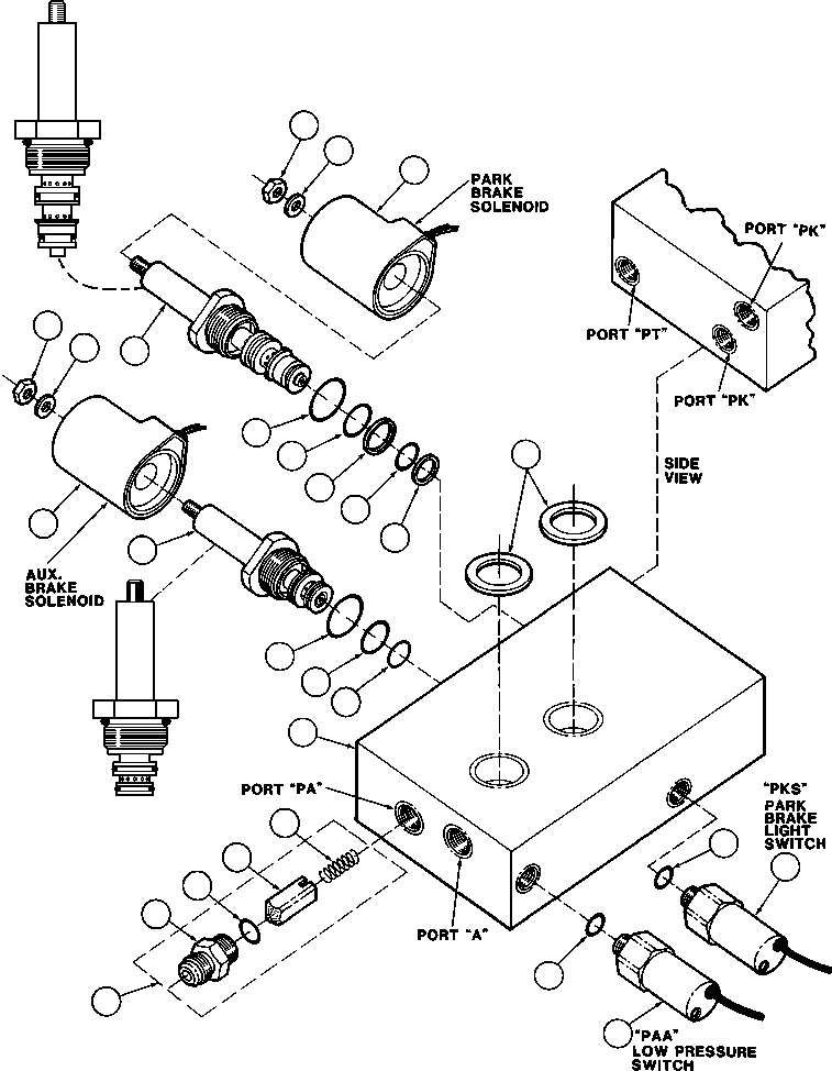 Komatsu parts book diagram for AFE42-J 630E S/N 32081-32084 MT. LEYSHON: PARK/AUXILIARY BODY