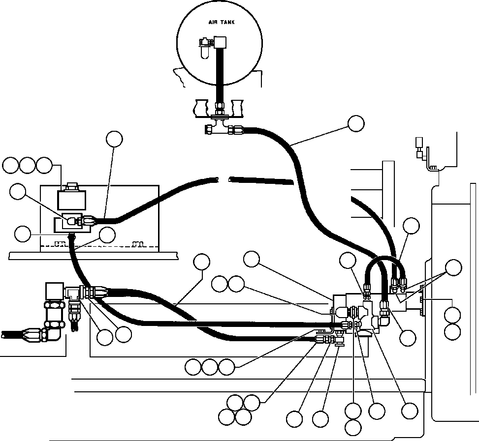 Komatsu parts book diagram for AFE42-J 630E S/N 32081-32084 MT. LEYSHON: AIR STARTER PIPING & INSTL