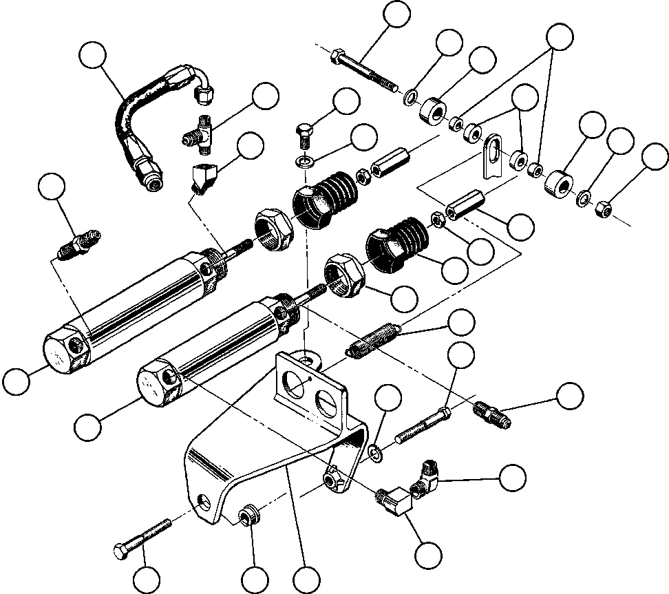 Komatsu parts book diagram for AFE42-J 630E S/N 32081-32084 MT. LEYSHON: AIR CYLINDER ASSM (PB4854)