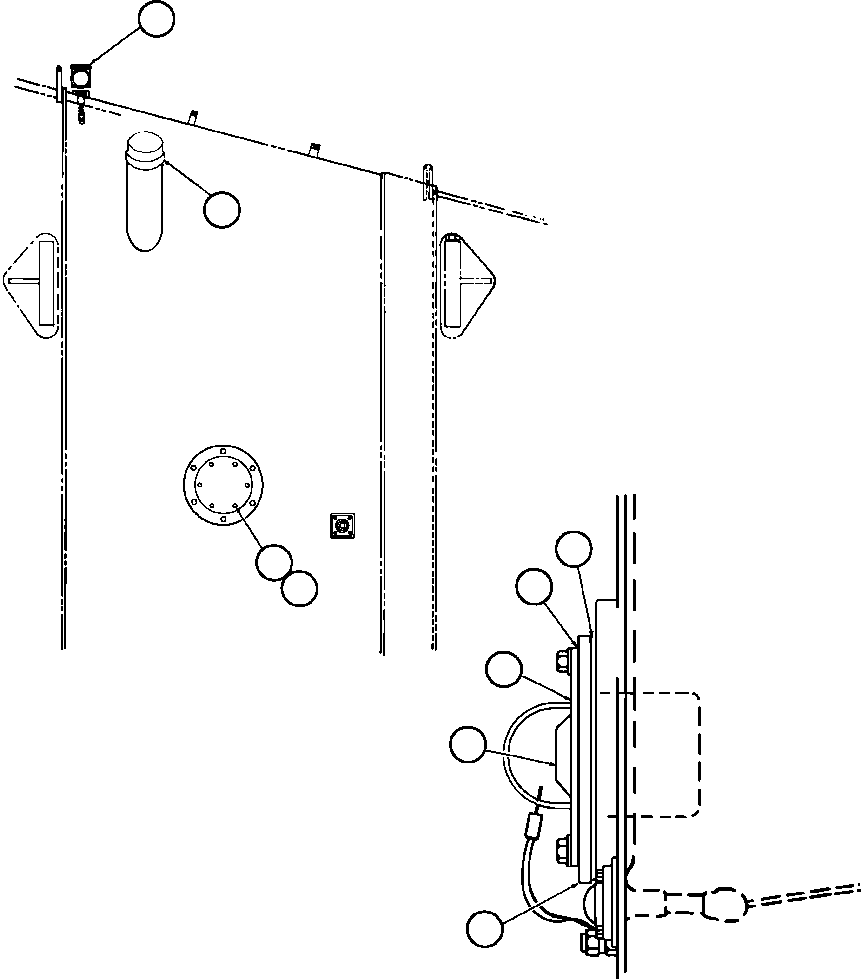 Komatsu parts book diagram for AFE42-J 630E S/N 32081-32084 MT. LEYSHON: PRESSURE FUELING - R.H. (TX3576)