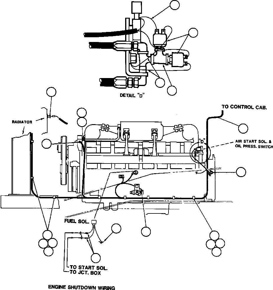Komatsu parts book diagram for AFE42-J 630E S/N 32081-32084 MT. LEYSHON: ENGINE WIRING - 1