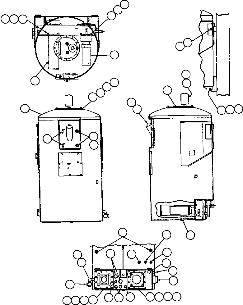 Komatsu parts book diagram for AFE42-J 630E S/N 32081-32084 MT. LEYSHON: HYD TANK ASSM & INSTL