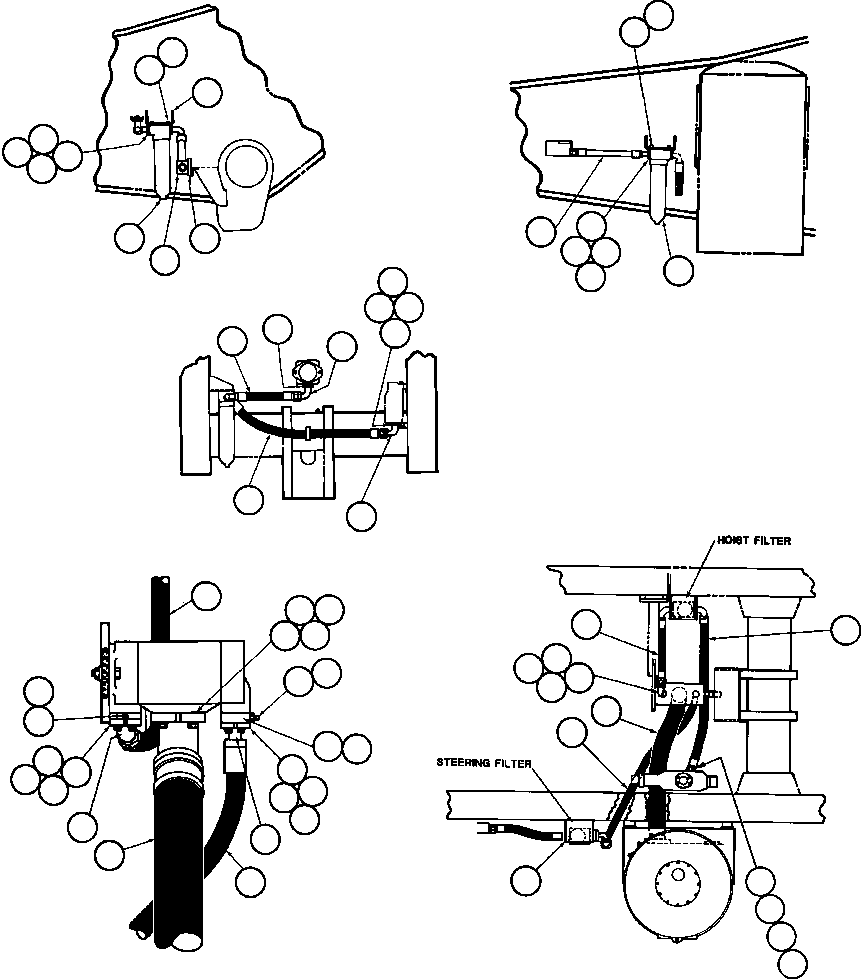 Komatsu parts book diagram for AFE42-J 630E S/N 32081-32084 MT. LEYSHON: HYD PUMP & FILTER PIPING