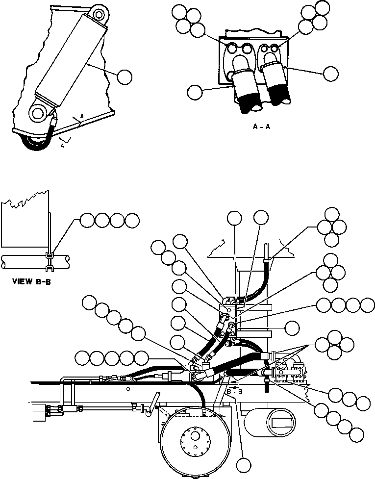 Komatsu parts book diagram for AFE42-J 630E S/N 32081-32084 MT. LEYSHON: HOIST SYSTEM PIPING - 1