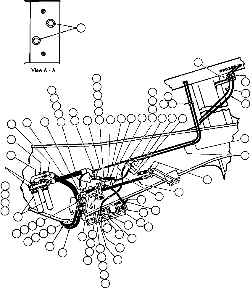 Komatsu parts book diagram for AFE42-J 630E S/N 32081-32084 MT. LEYSHON: HOIST SYSTEM PIPING - 2