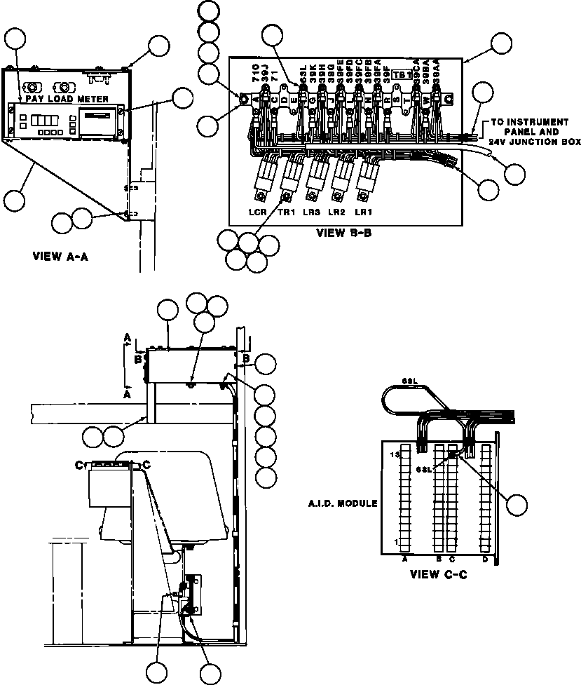 Komatsu parts book diagram for AFE42-J 630E S/N 32081-32084 MT. LEYSHON: LOAD WEIGHING INSTL - 2 (MK3439)