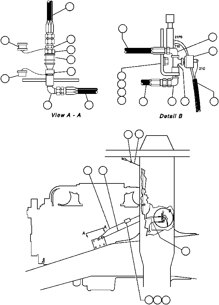 Dump Trucks Komatsu / AFE42-Q 630E S/N 32418 LEIGHTON(afe42-q) / ENGINE GAUGE PIPING(056 : 30747)