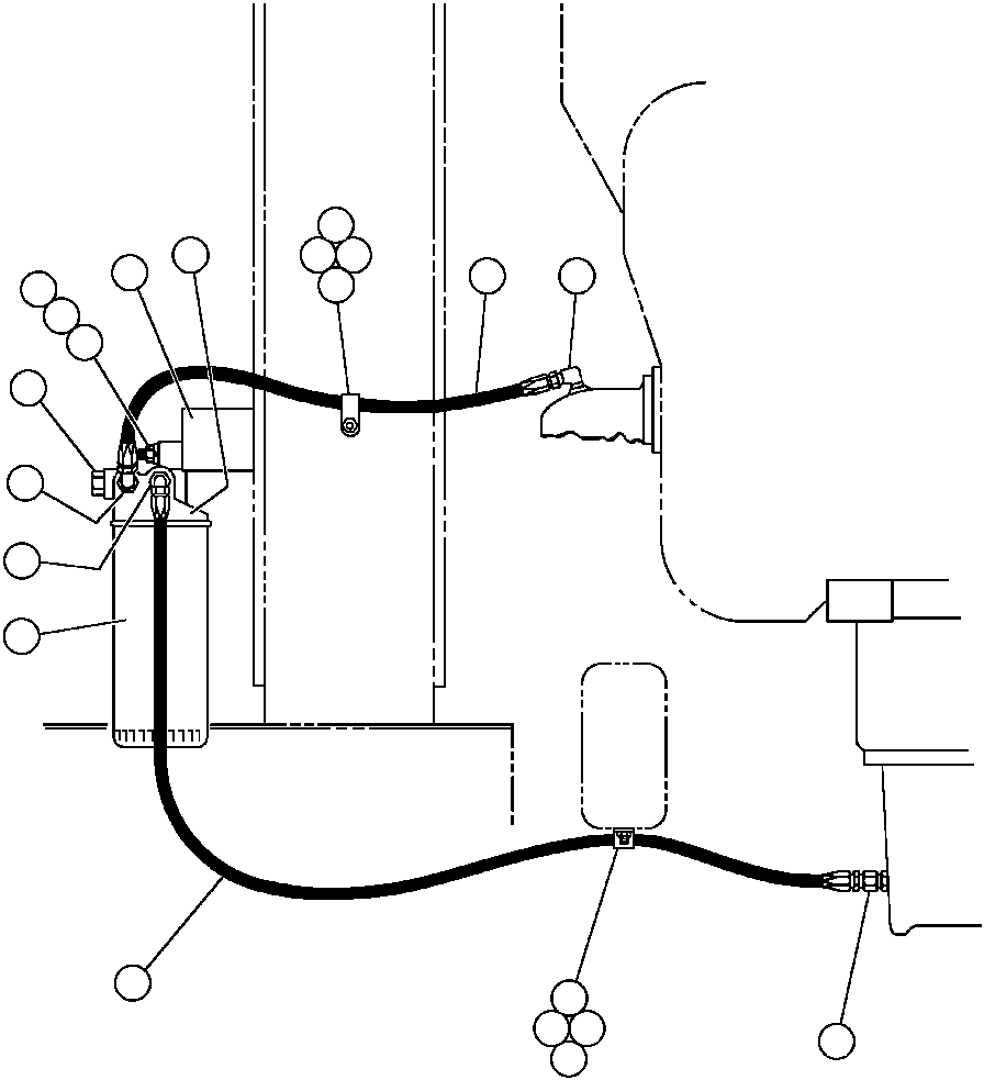 Dump Trucks Komatsu / AFE42-Q 630E S/N 32418 LEIGHTON(afe42-q) / ENGINE BY-PASS FILTER PIPING & INSTL(062 : 11986)