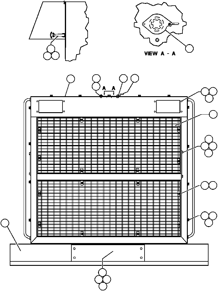 Komatsu parts book diagram for AFE43-AR 685E S/N 32278 BLAIR ATHOL: FRAME, HOOD & GRILLE INSTL