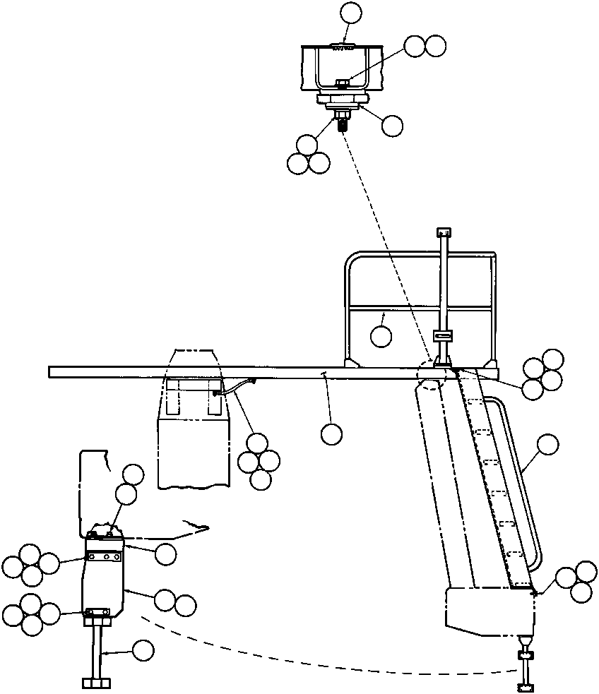 Komatsu parts book diagram for AFE43-AR 685E S/N 32278 BLAIR ATHOL: RIGHT DECK, LADDER & STEP